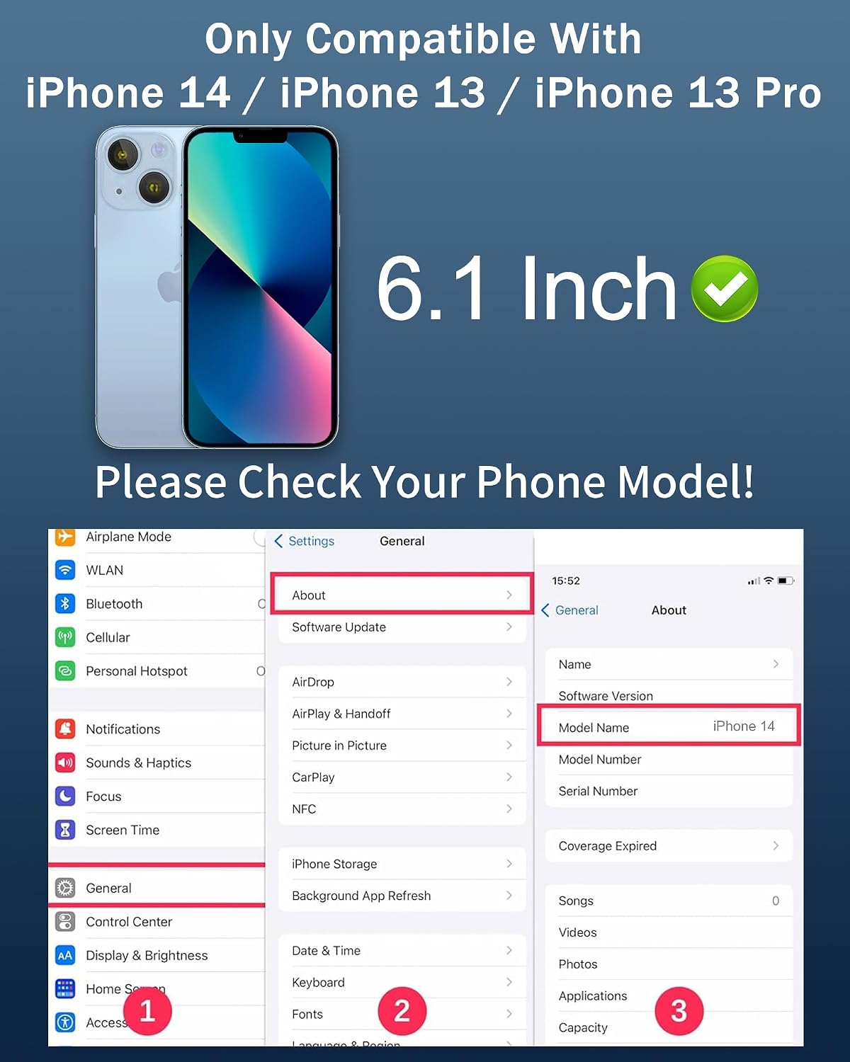 2 Pack Mirror Screen Protector for iPhone 14 and iPhone 13/13 Pro Tempered Glass Mirrored Effect Anti-Spy Full Coverage Easy Installation Frame 9H Hardness Anti-Scratch 6.1 inch (Silver)