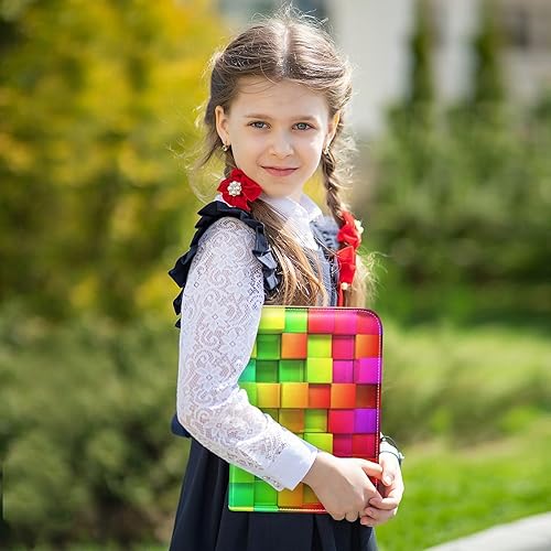 Miniatura 5 de Carpeta de tarjetas coloridas con 4 bolsillos para tarjetas coleccionables con 50 fundas para coleccionista de tarjetas, soporte para álbum para 400