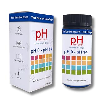 Peak Health Universal pH Test Strips 014 100 Count Accurate Litmus Paper for Water, Aquarium, Pool, Spa, Kombucha & Soap Making Quick & Easy Liquid pH Testing Kit