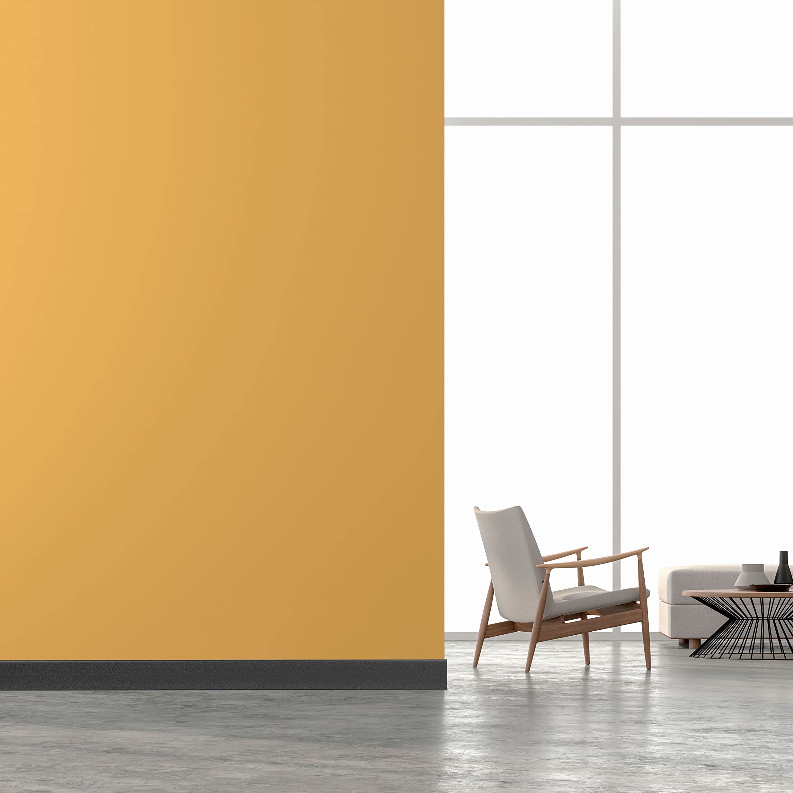 Listwa przypodłogowa 10 m | listwa przypodłogowa | 2500 x 60 x 12 mm | twarda pianka PCW | bazalt | listwy podłogowe z tworzywa sztucznego