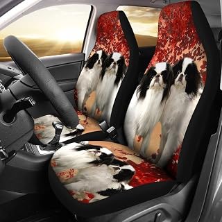 601 Uppsättning av 2 bilsätesskydd smutssäkra bilar framskydd mjuka biltillbehör hinkskydd passar lastbil SUV Mpv sedan japansk haka par hund - japanska hakälskare hundälskare, alla hjärtans dag-gåvor