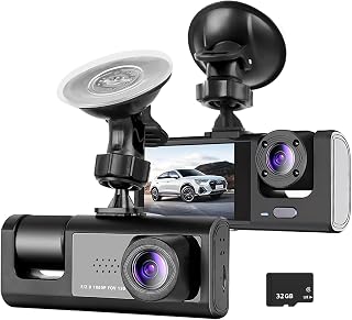Dashcam Auto Vorne Innen,mit 32GB Karte,HDR Nachtsicht,G-Sensor
