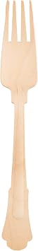 Elegant Forks 7.75 - 100 Count Compostable Wooden Forks, Biodegradable Party Supplies, Sturdy, Heat Tolerant and Eco-Friendly.