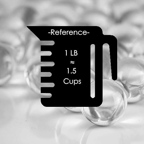 Miniatura 2 de CYS EXCEL Rellenos de jarrón de piedras preciosas de mármol de vidrio transparente XL de 1 pulgada 1 libra  Múltiples opciones de color cuentas de