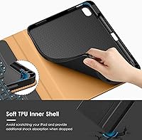 Vista 4 de VIKESI Funda de teclado para iPad (A16, 2025) 11 generacióniPad de 10 generación (10.9 pulgadas 2022), funda inteligente de cuero de alta calidad