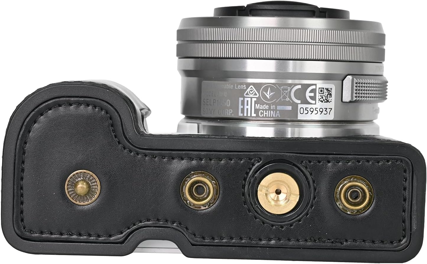 ZV-E10 Case, Premium PU Leather FullBody Camera Case Bag Cover for Sony ZV-E10 With Neck Strap (Black)