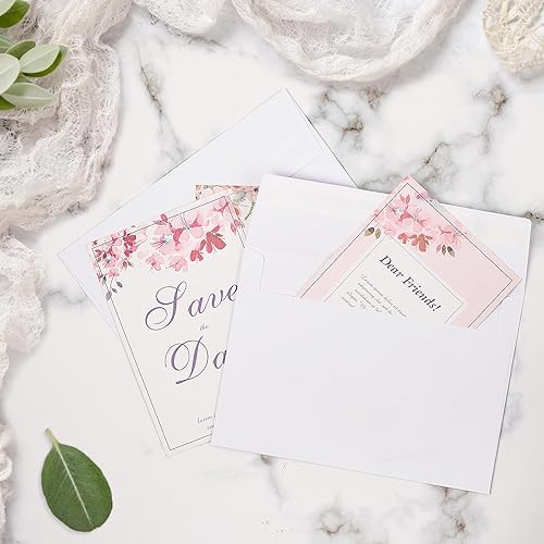 Miniatura 5 de Paquete de 50 sobres blancos de 4 x 6 pulgadas, A4, tarjeta, invitación, postal