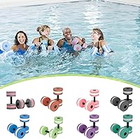 Vista 5 de Mancuernas de agua, mancuernas de ejercicio acuático, juego de 2 mancuernas de espuma para ejercicio aeróbico de agua, resistencia para la piscina