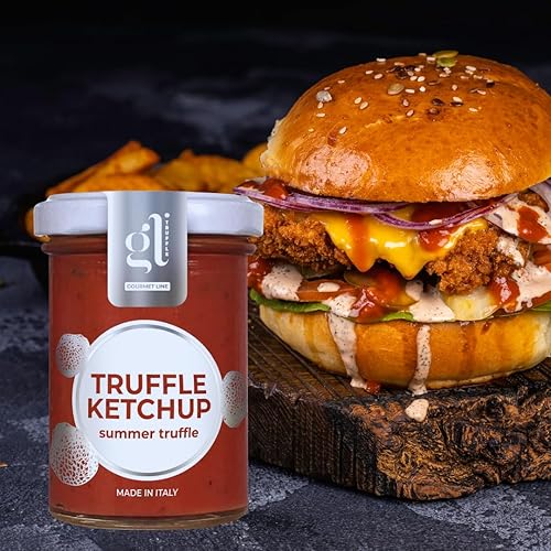Miniatura 4 de GL Truffle GOURMET LINE Ketchup de trufa italiana, 100 gm (3.5 oz), ketchup de tomate italiano infundido con trufas negras, salsa de papas fritas,