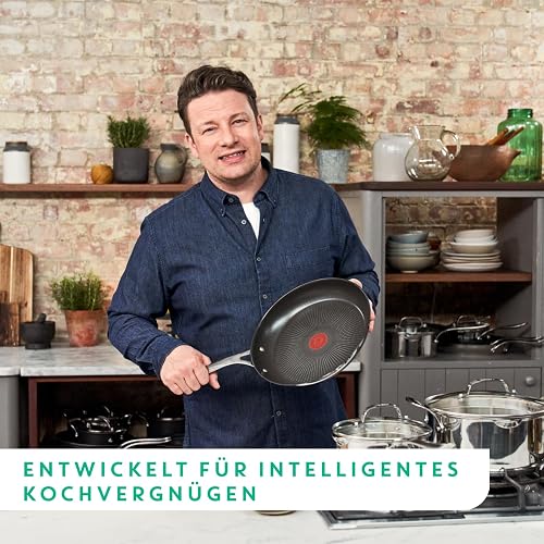 Tefal Jamie Olivers Cook's Direct Inox Batterie de cuisine 2 poêles 24/28 cm, Revêtement antiadhésif, Indicateur de cuisson, Poignée sûre rivetée, Induction E304S244 - 5