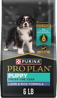 Purina Pro Plan High-Protein Lamb and Rice Formula Dry Puppy Food With Real Lamb as First Ingredient and DHA, 6 lb. Bag