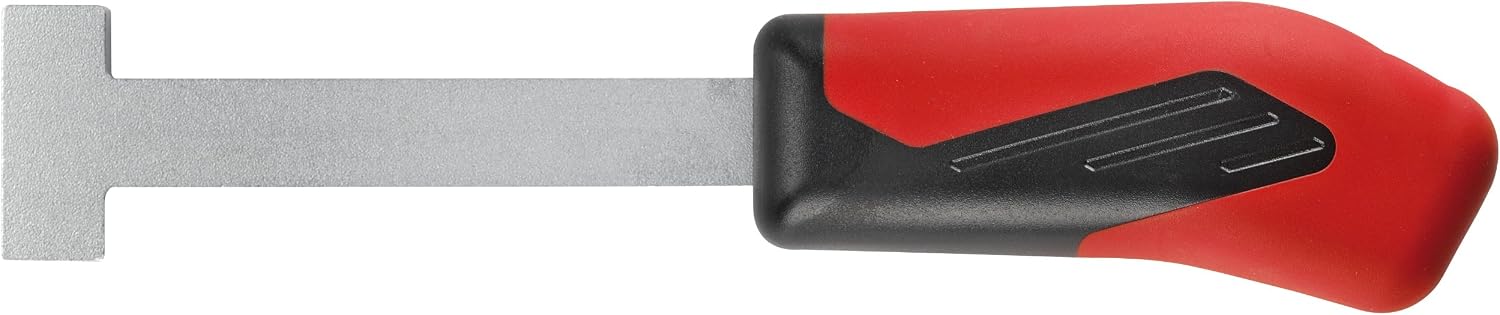 JW Winco A72900 Chrome-Vanadium Steel Blade T-Slot Scraper with Black and Red Cadmium-Free Plastic Handle, 22-32mm Slot Size