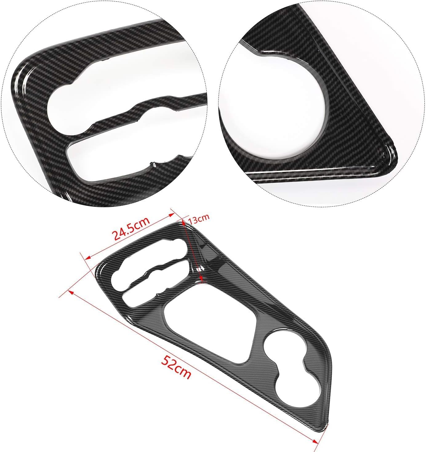 Interior Trim Accessories for Challenger 2015 2016 2017 2018 2019 2020 2021 2022 2023 Gear Shift Panel Cover Carbon Fiber Texture 1-Pack