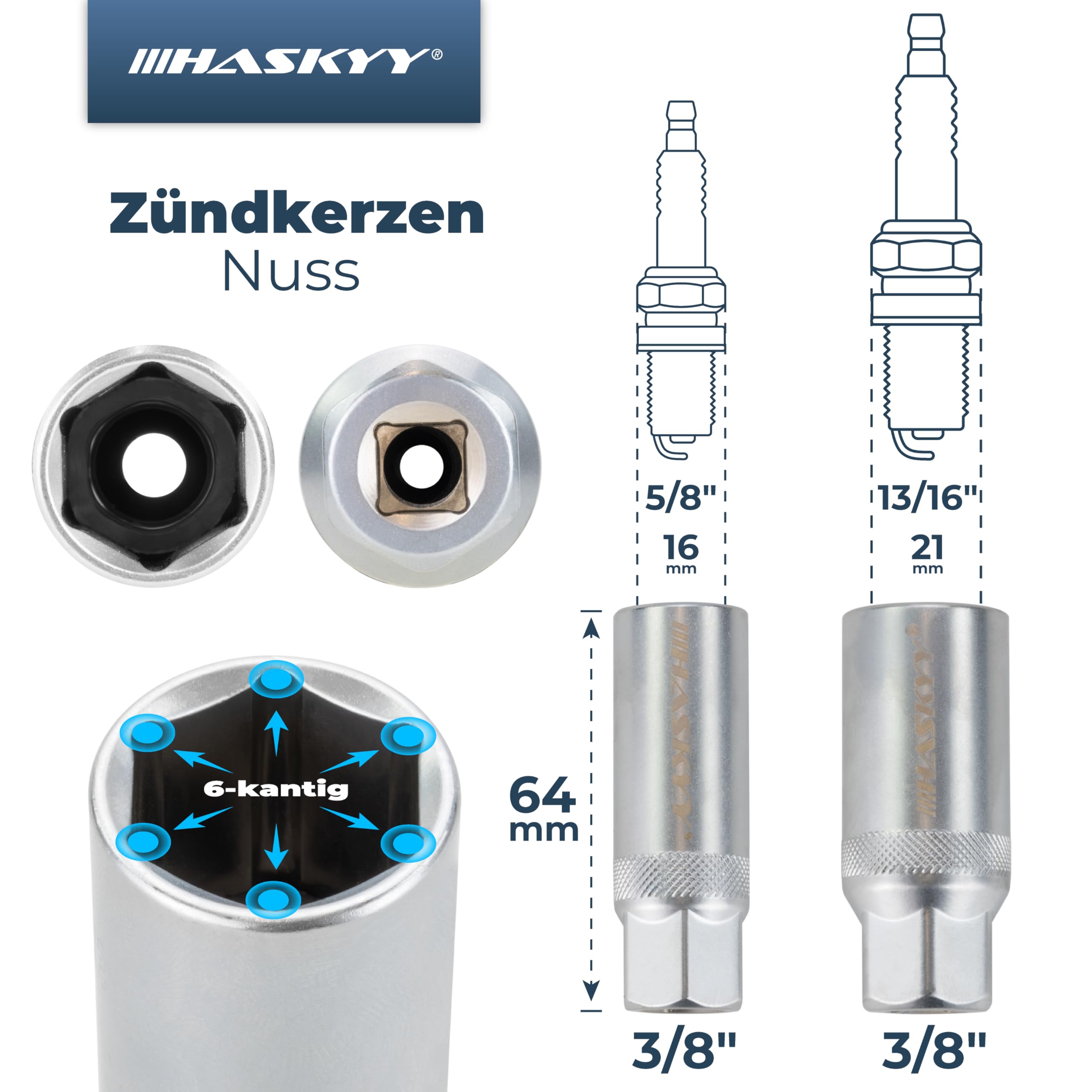 Set Di Aste Di Prolunga Per Bussola, 9 Pezzi, Con Testa Girevole - Foto 7