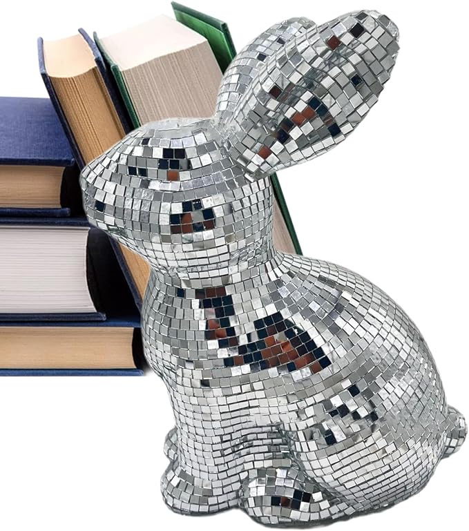 Disco Party Ball decorativo conejito reflectante miniatura 7