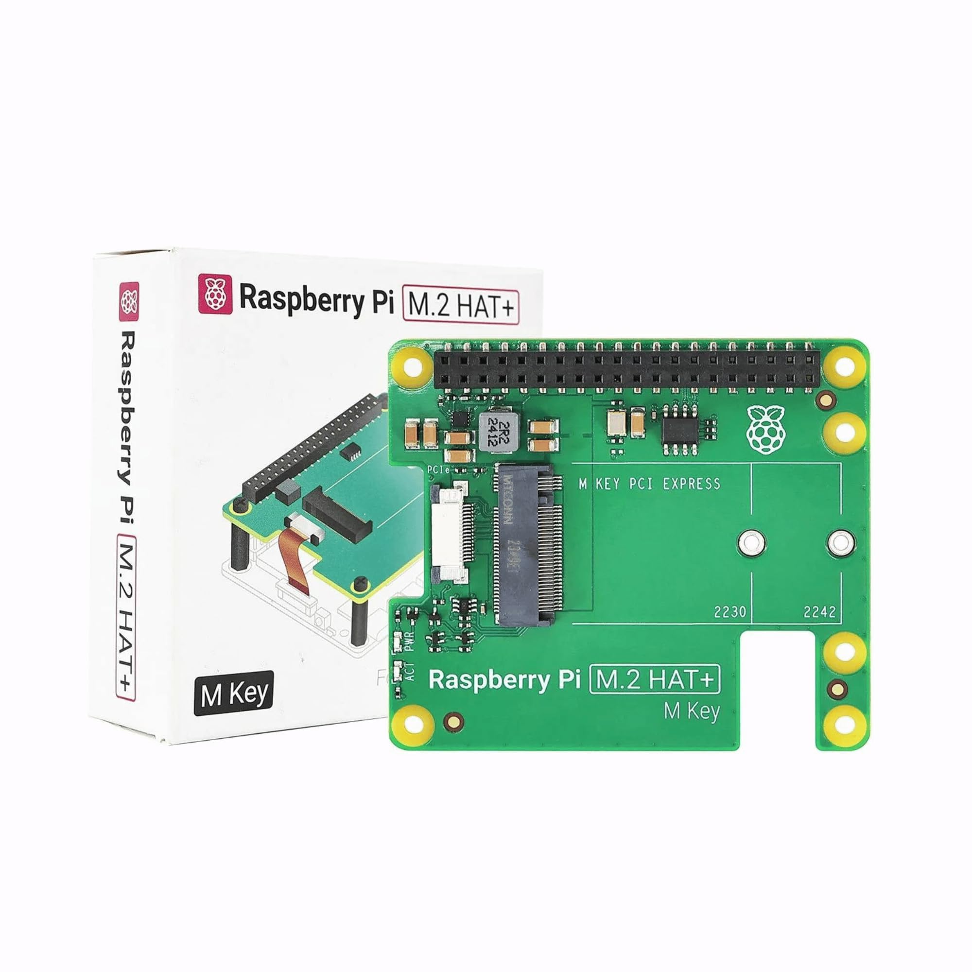 Generic Raspberry Pi M.2 HAT+, Green, SC1166