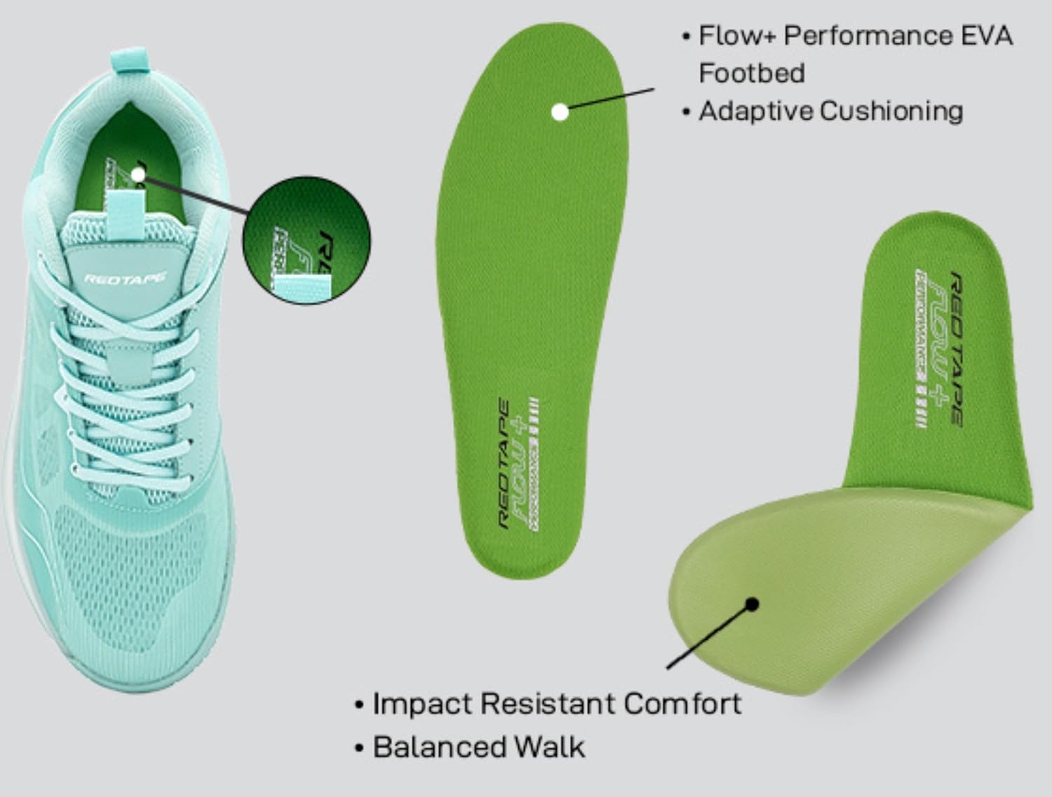 Red Tape Men's High Top Fashion Sneakers, Lightweight Chunky Casual Lace-Up Mens Shoes with Cushioned Insole and Non-Slip Sole, Ideal for Running, Gym, Walking, Tennis, Daily Wear, Office Ready - Image 5