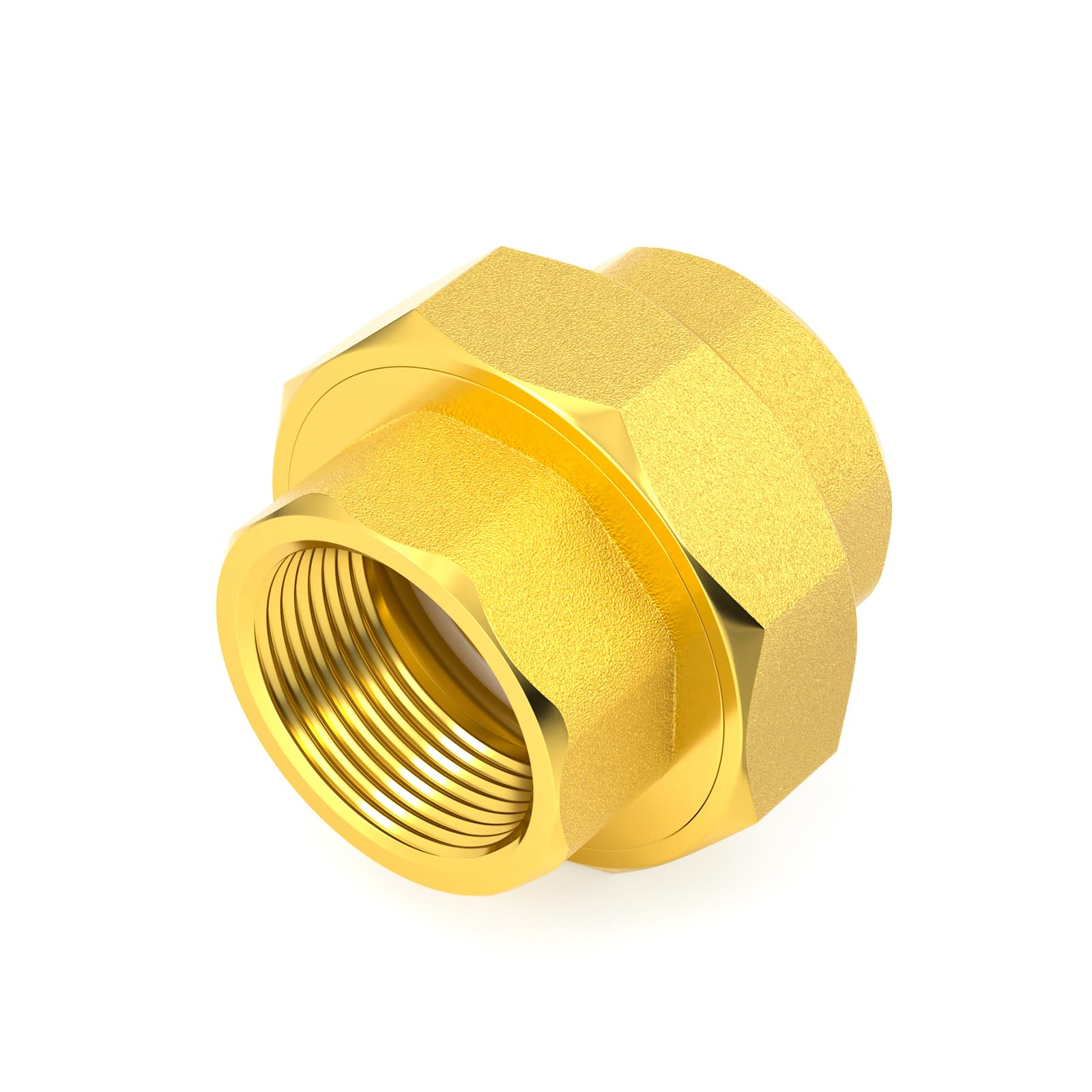 Gasher 1 pieces laiton Pipe Fitting, raccord union laiton 1" femelle Pipe Fitting, pour connecter et rallonger