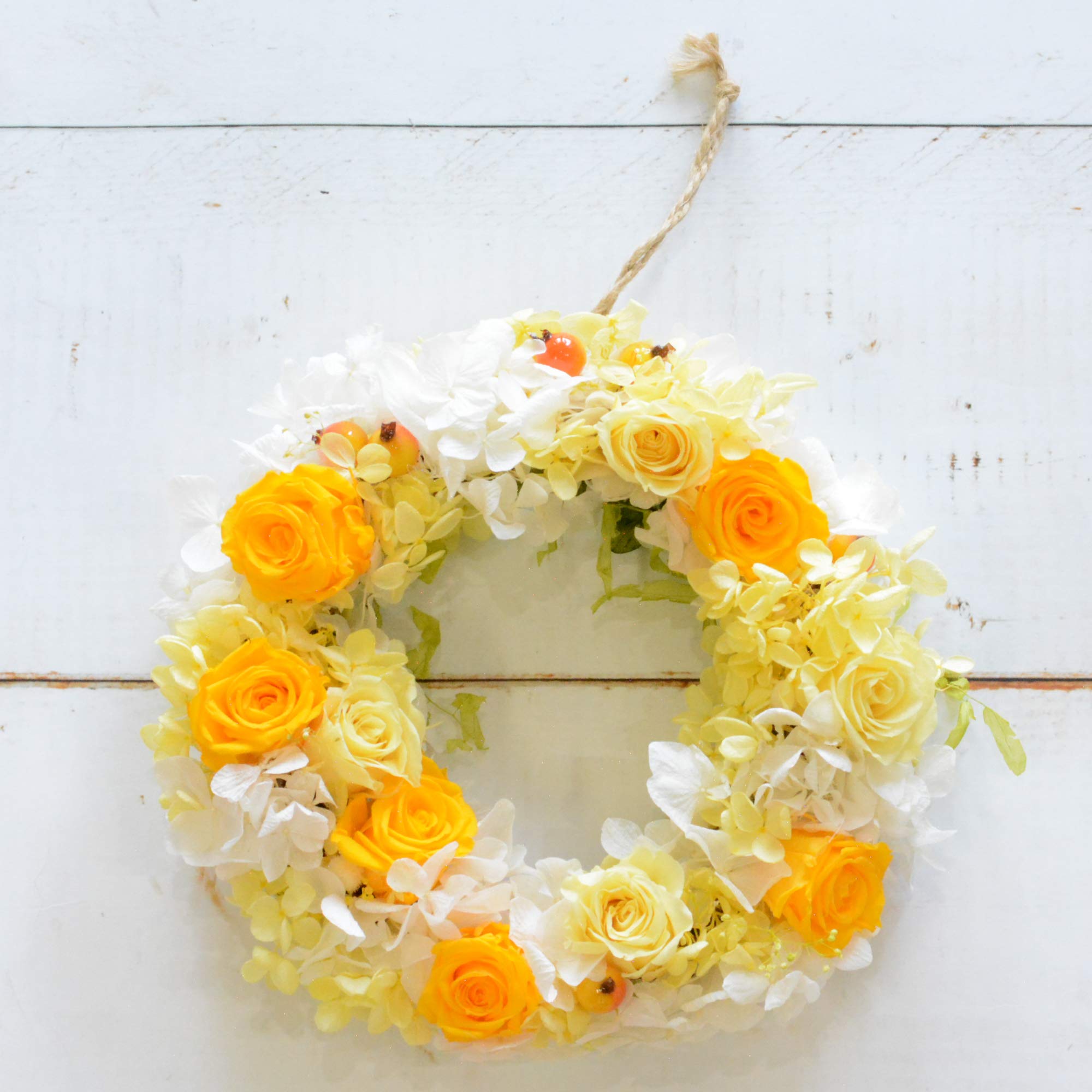 Amazon｜Lulu's ルルズ ビタミンカラーのオレンジローズリース