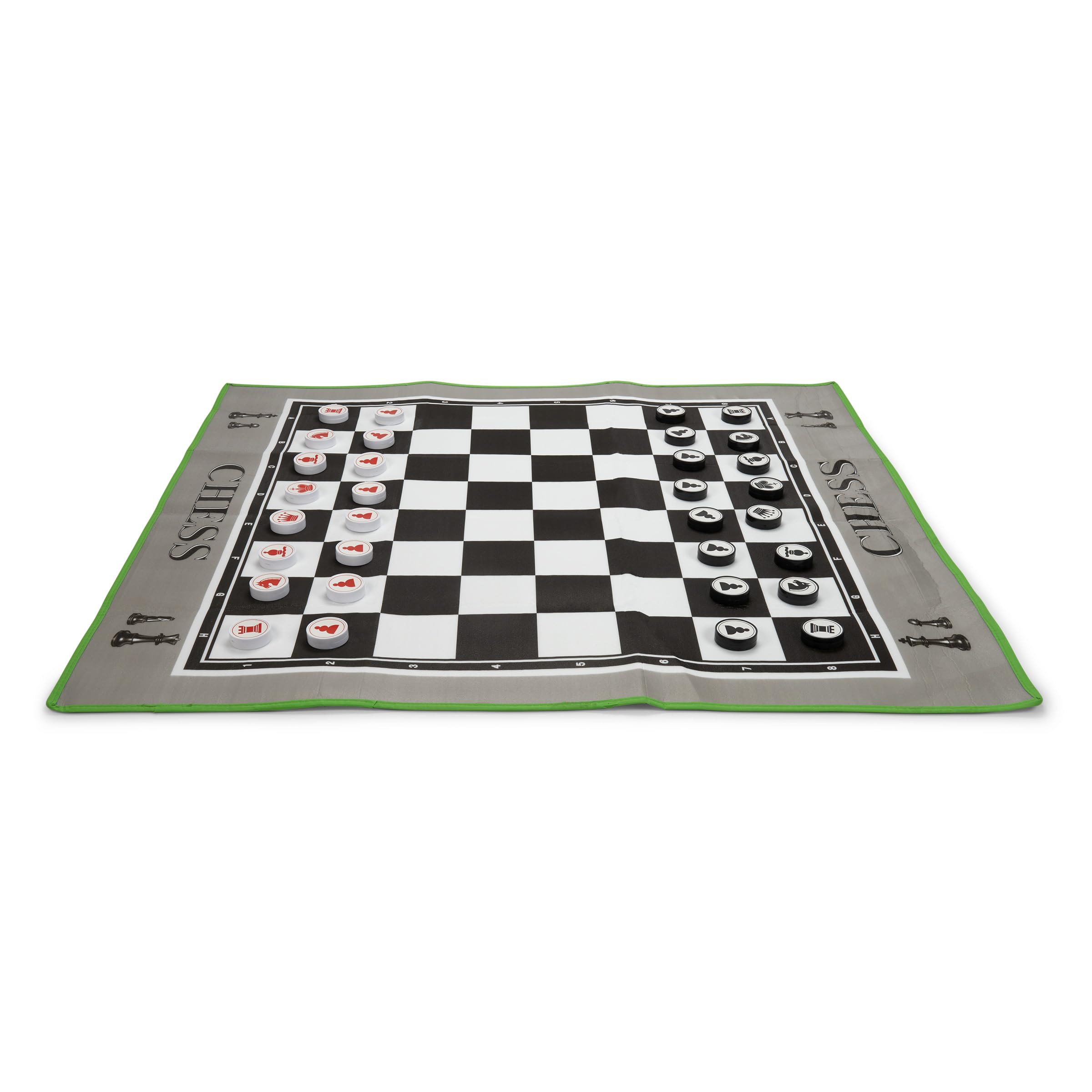 Nasco PE08645 Giant Floor Chess Game for 2-4 Players, Includes Carpet and Pieces