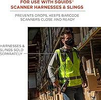 Vista 6 de Ergodyne Squids 3137 - Arnés acolchado para escáner de código de barras, estilo cabestrillo, cordón de anclaje para escáneres de código de barras