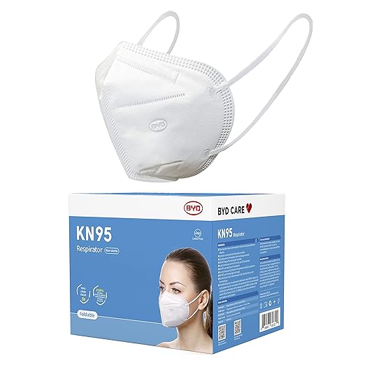 BYD CARE KN95 Respirator, 50 Pieces, Breathable
