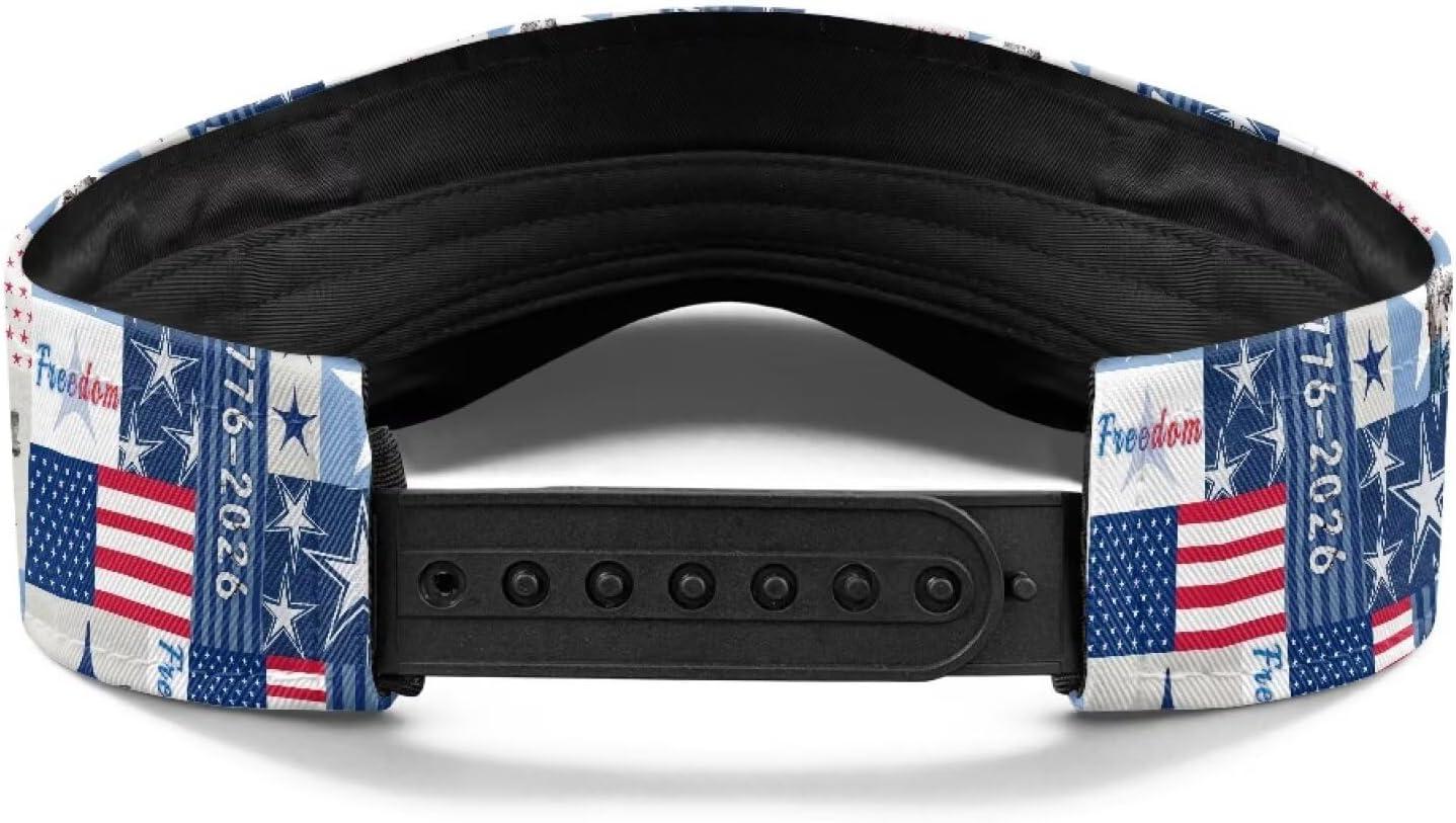 Patriotic 250th Anniversary Hat for Women Breathable Adjustable Sports Visor