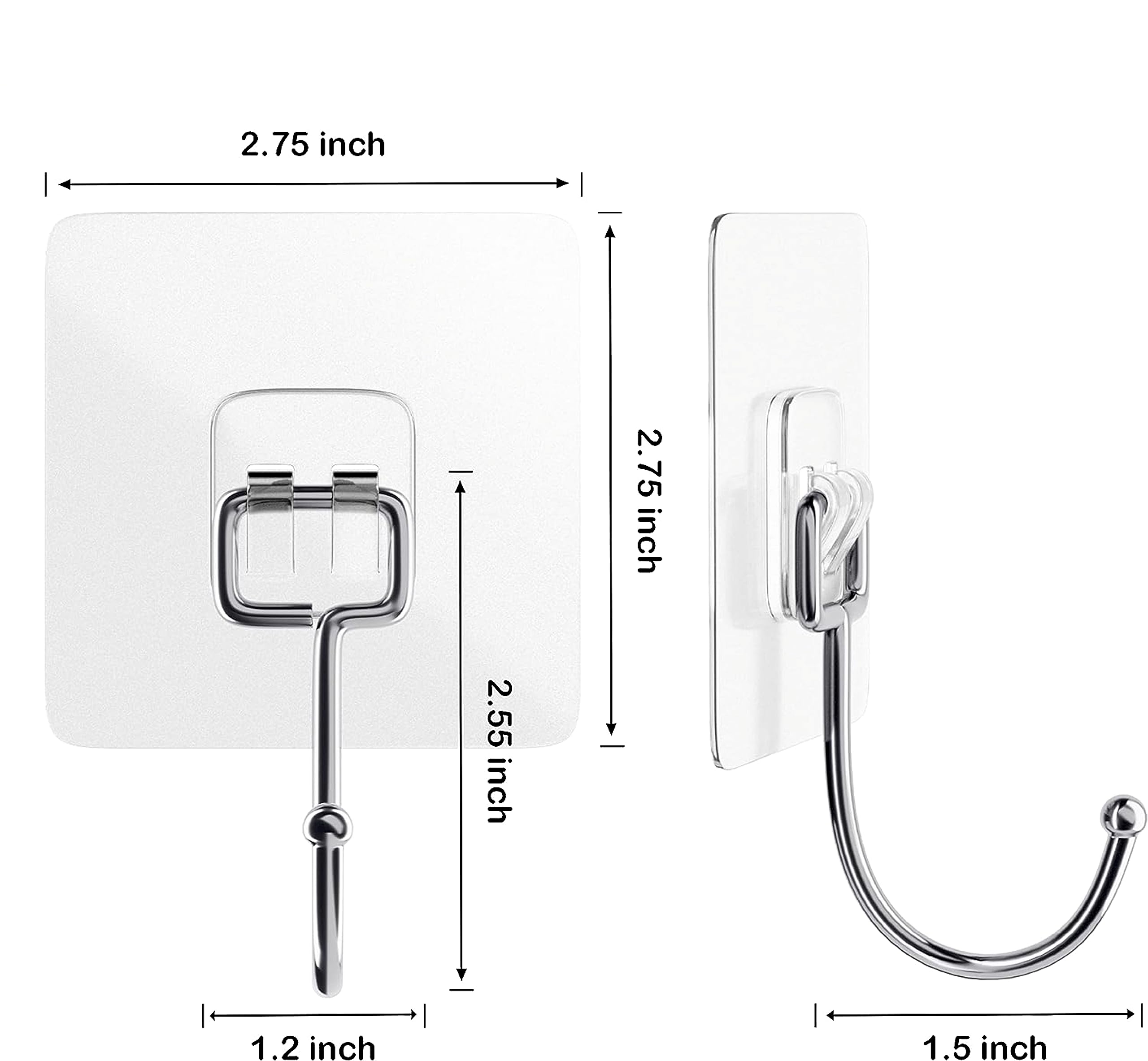 Rylan Wall Hooks - 10 Pack Strong Adhesive Hooks -7 Rylan Wall Hooks - 10 Pack Strong Adhesive Hooks -7