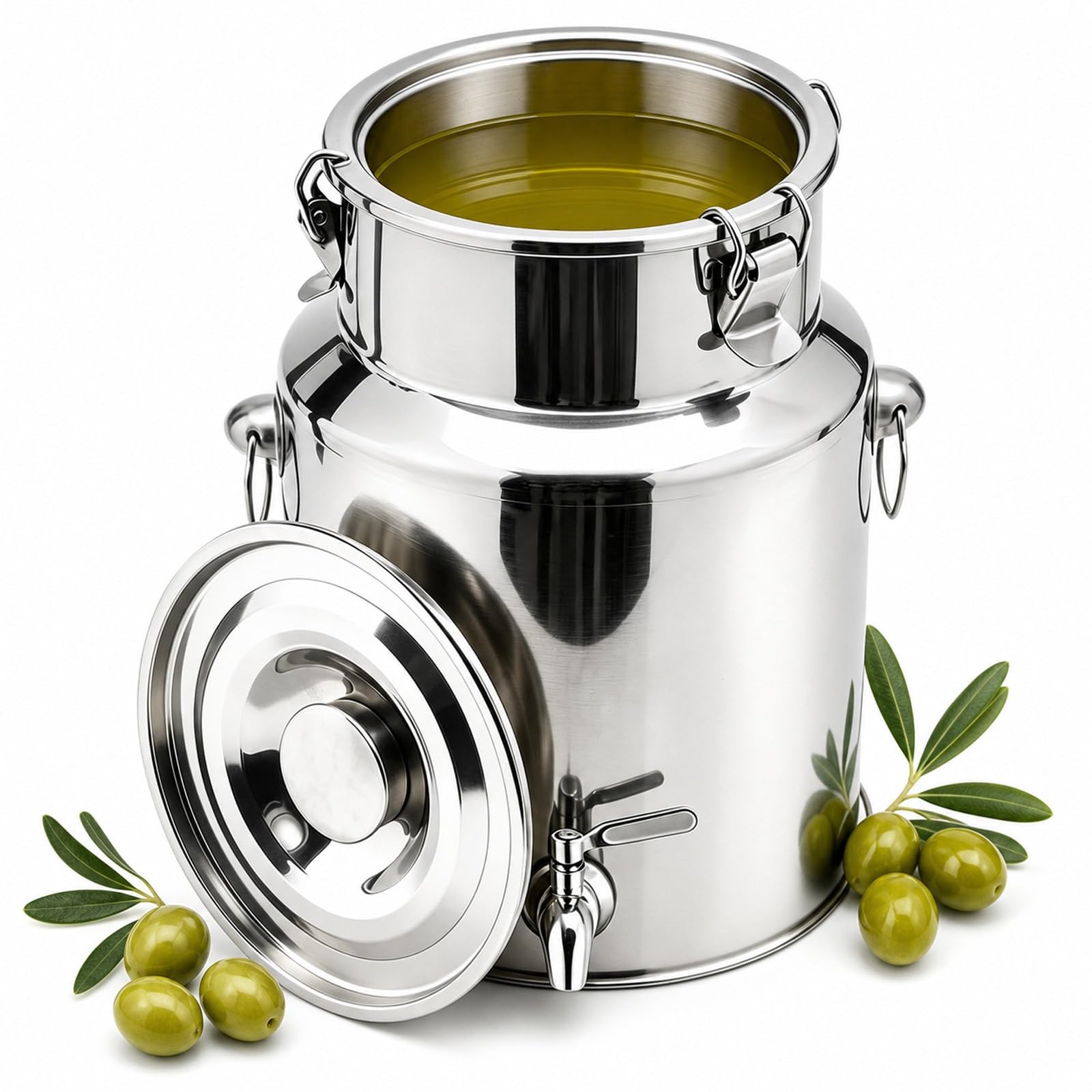 Bidon INOX Alimentaire avec Robinet et Pot à Lait