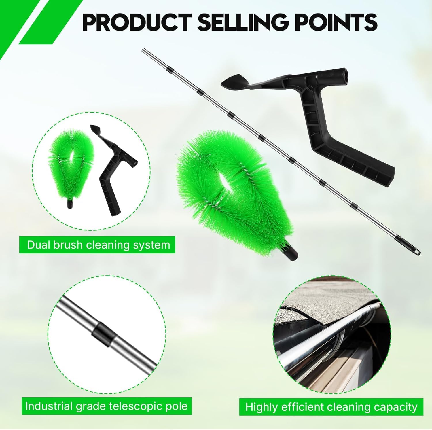 Storystore Gutter Cleaning Tool, 240cm Extendable Roof Gutter Cleaner Equipment - Image 4