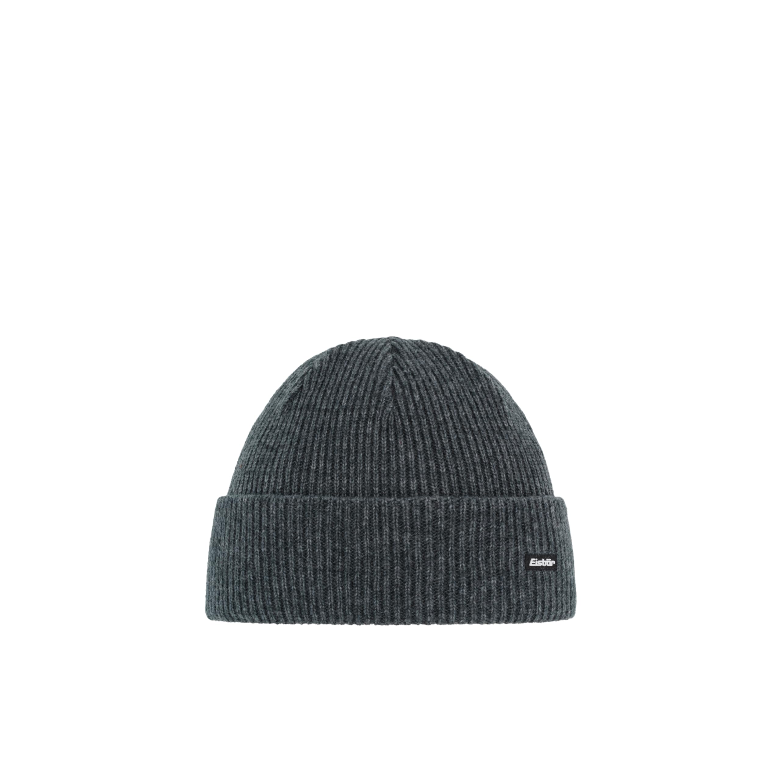 Eisbär Mütze Damen Salma Blau - Merino Strickmütze für Frauen - Wintermütze bequem weich mit Umschlag - warm Merinowolle Haube kuschelig aus Österreich