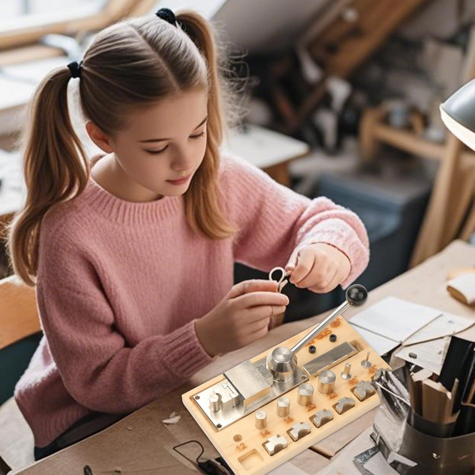 Teksome Doblador de Anillos Curvador de Aros para Joyería | Máquina Ajustable para Expandir y Reducir Tamaño para Enrollado de Alambre y Trabajos de Platería