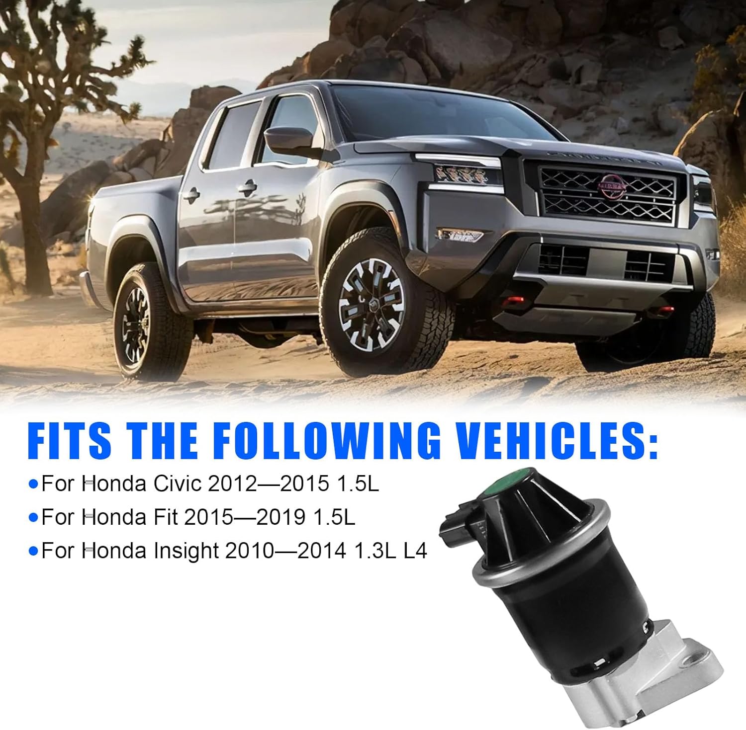 EGV1233 EGR Valve For Honda Civic 1.5L 2012-2015, For Honda Fit 1.5L 2014-2020, For Insight 1.3L 2010-2014, Replaces OE# 4F2073 510032 18011-RBJ-000