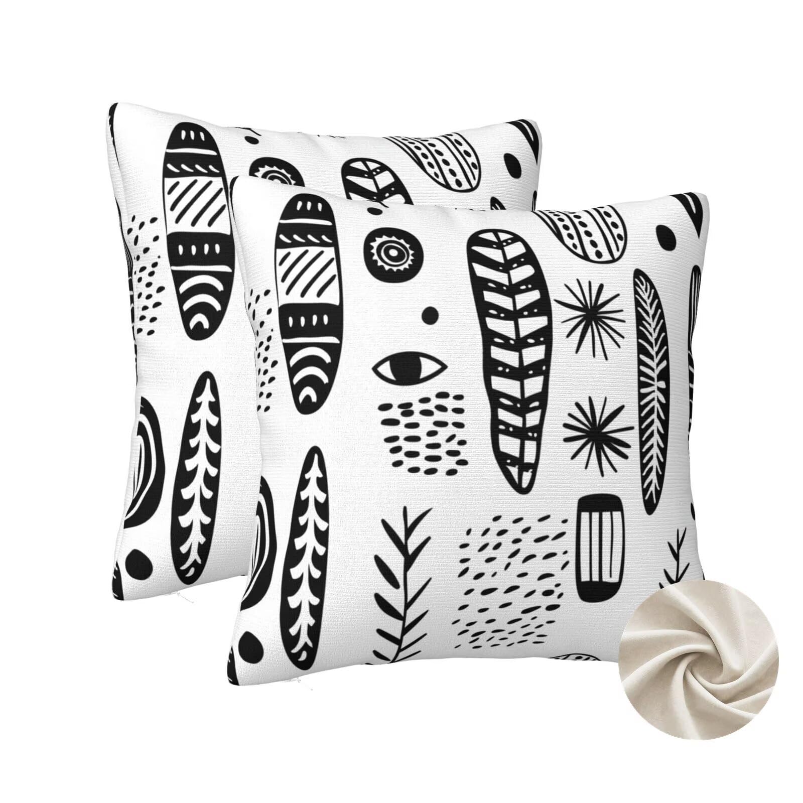 Housses de coussin 60x60 cm lot de 2 design moderne pour decoration de canape lit salon