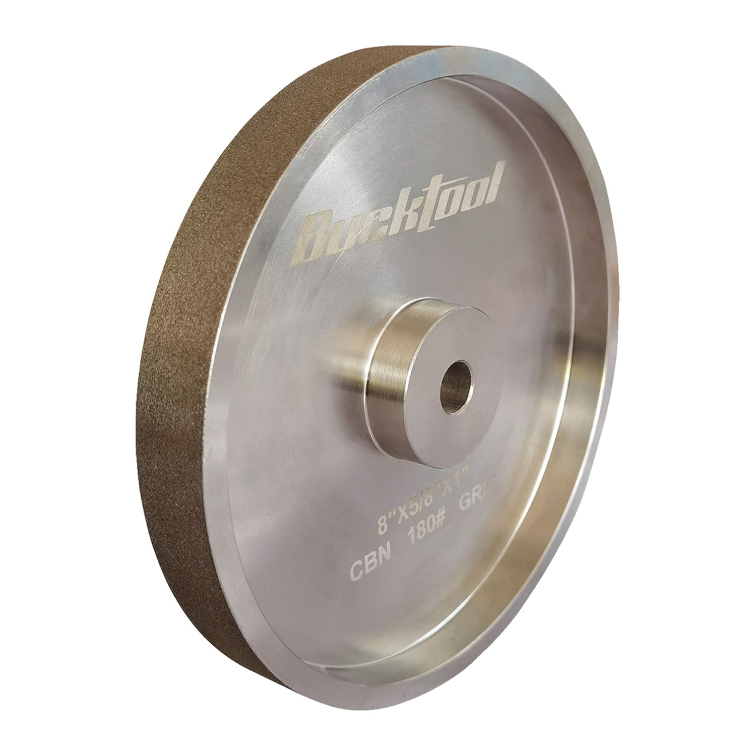BUCKTOOL 180 Grit 8 Inch CBN Grinding Wheel, 1" Wide, 5/8" Arbor Cubic Boron Nitride Sharpening Wheel for Sharpening Wood-Turning Tools, Chisels, Hardcore and More