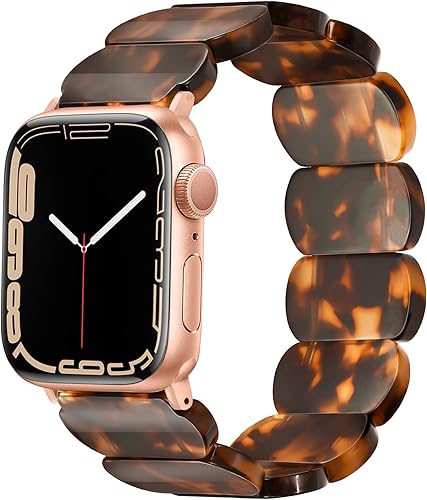 Miniatura 2 de Correa elástica ajustable para Apple Watch Series 10, 9, 8, 7, 6, 5, 4, 3, Ultra, 2, 1 - Correa de resina para iWatch para mujer de 1.654 pulgadas,