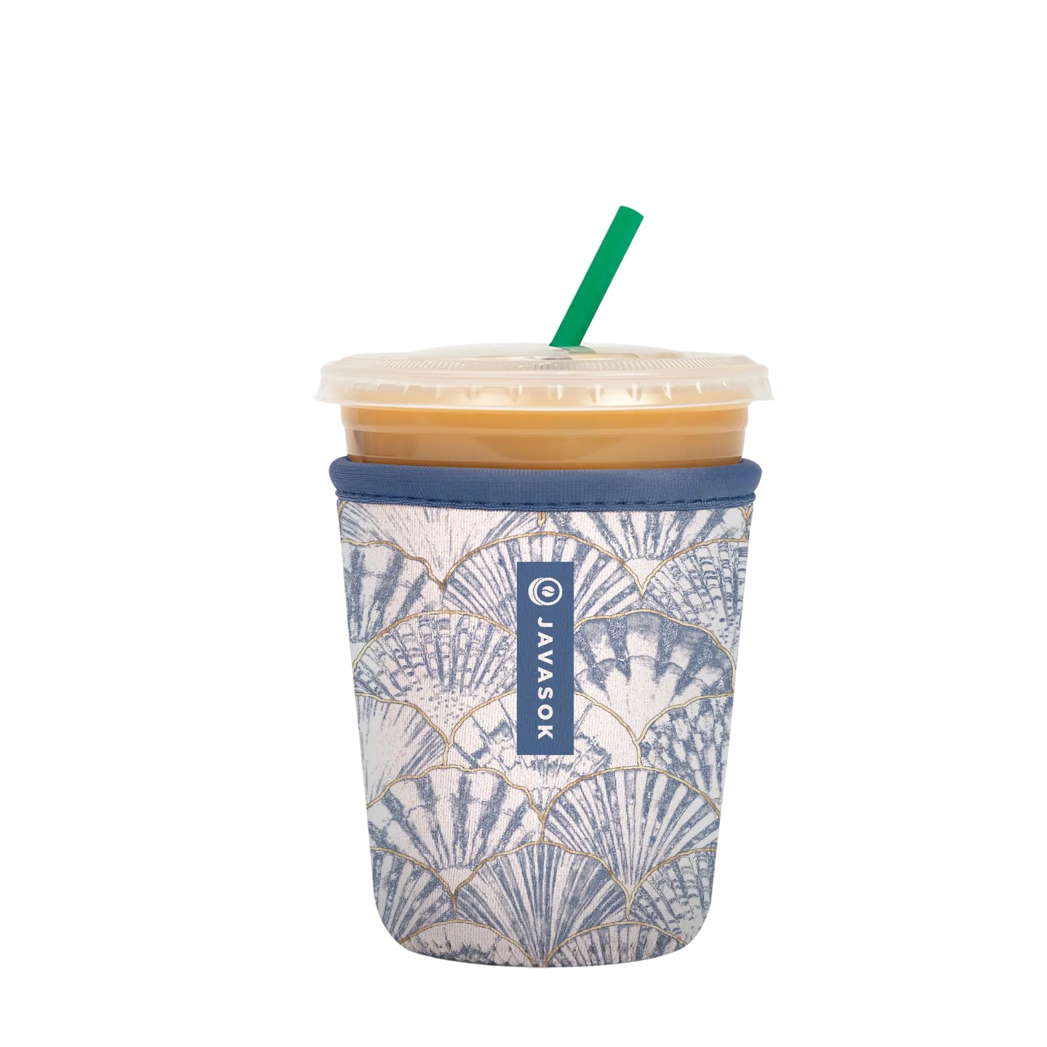 Sok It JavaSok Iced Coffee &amp; Cold Soda Insulated Neoprene Cup Sleeve (Shore Thing, Small: 16-20oz)