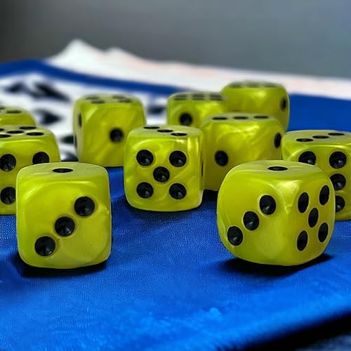 Vista 8 de Luck Lab Paquete de 10 dados D6 – Dados acrílicos para juegos de mesa y juegos de mesa RPG MTG DND (perla morado)