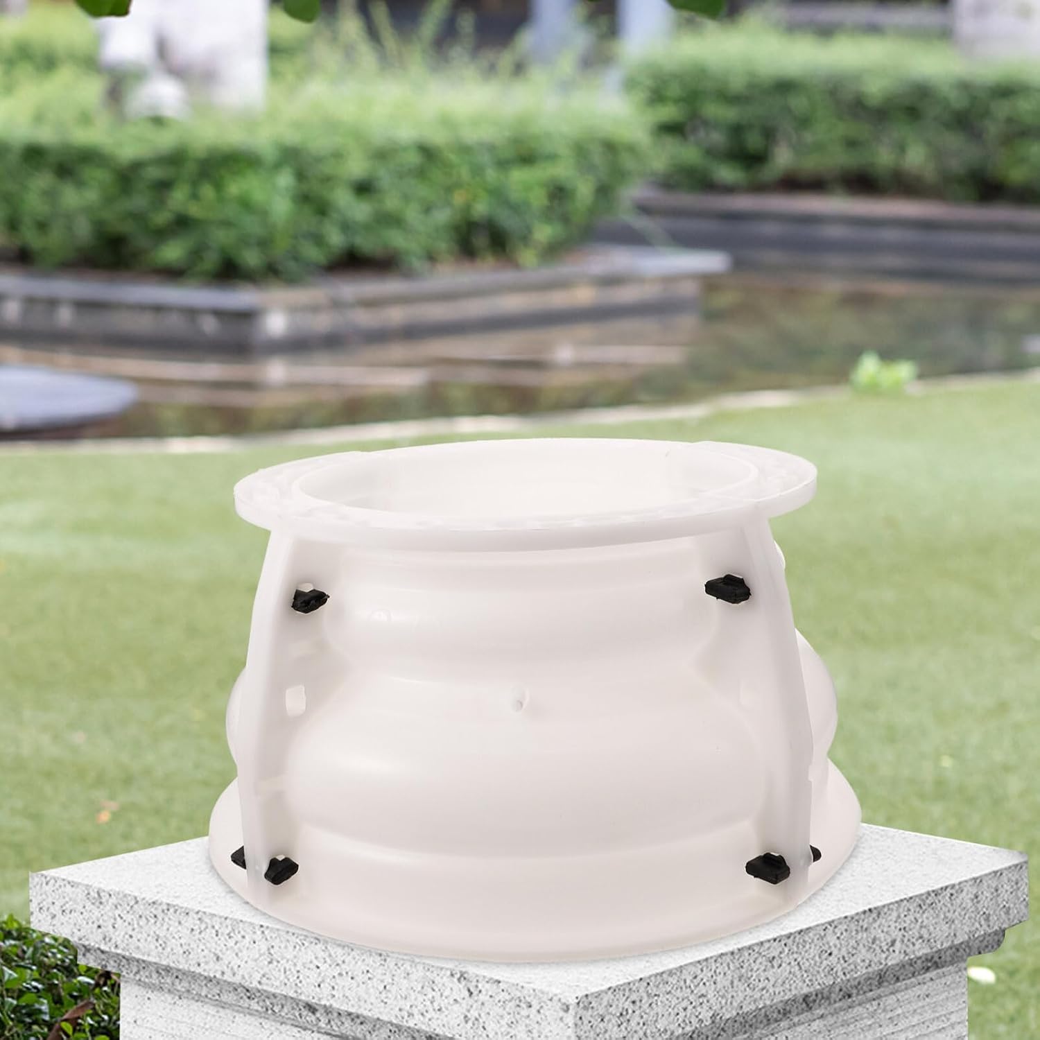 SUPVOX Concrete Planter Mold,Concrete Clay Succulent Planter Mold Large Urn Planter Epoxy Mould Flower Pot Making Mold DIY Vase Mold Beige