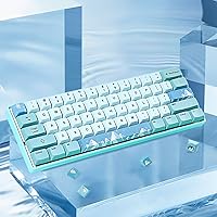 Vista 2 de BOYI 61 Mini RGB con cable 60% teclado mecánico intercambiable en caliente, teclas de sublimación PBT NKRO teclado programable tipo C