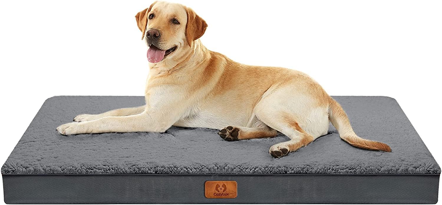 CozyLux Large Orthopedic Foam Dog Bed for Small, Medium, Large and Extra Large Dogs/Cats Up to 50/75/100lbs - Egg-Crate Foam Pet Bed…