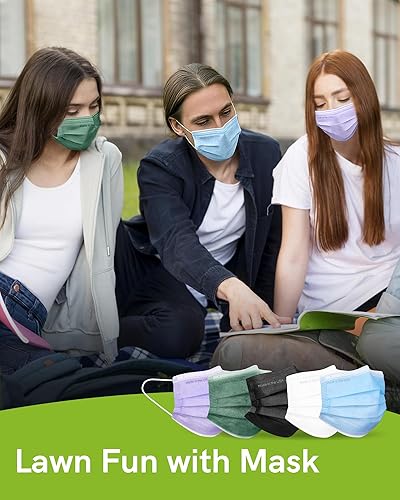 Miniatura 36 de FriCARE Mascarillas desechables, 3 capas ASTM nivel 3 grado médico, elegibles para FSA/HSA, transpirables y cómodas para alergias/protección solar