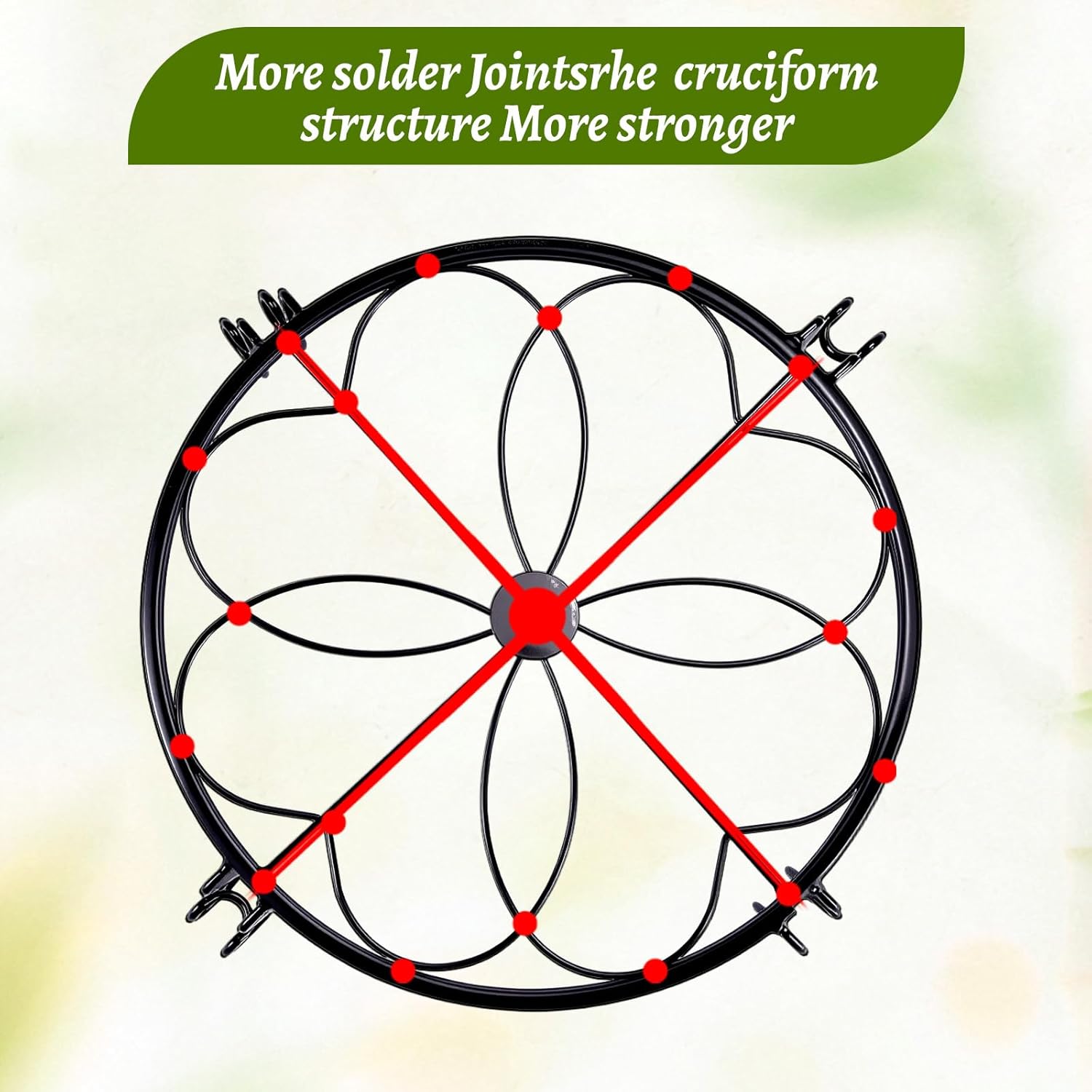 1/2/4 Pack 10/12 Inch Heavy Duty Iron Plant Stands - Rustproof Metal Flower Pot Holder for Indoor Outdoor Use, Round Wrought Iron Planter Stand for Corner Gardening, Patio, Balcony Decor- Black (12IN2PCS)