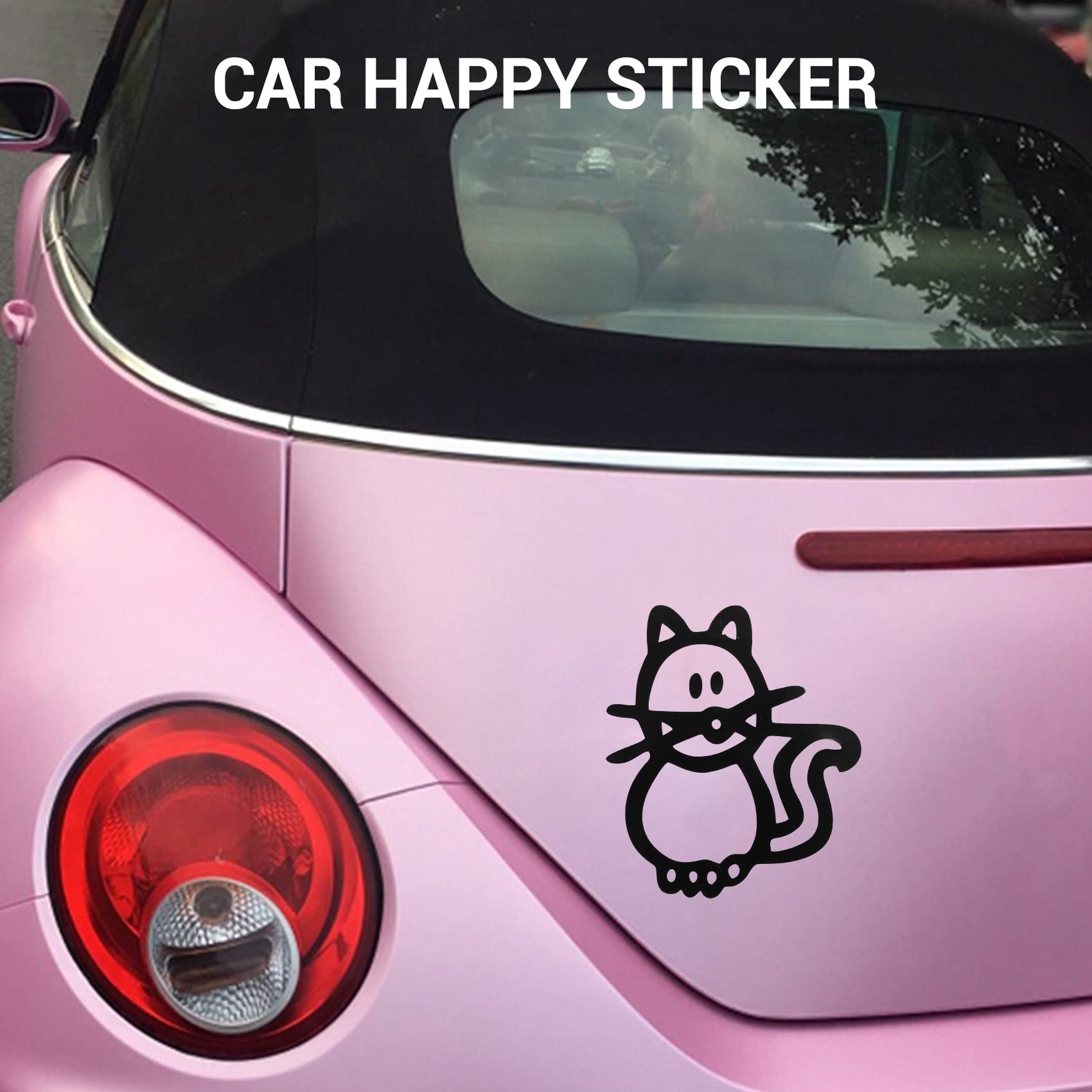 Autocollants Famille + Animaux Pour Voiture - Lot De 20 Stickers Noirs Décoratifs - 6