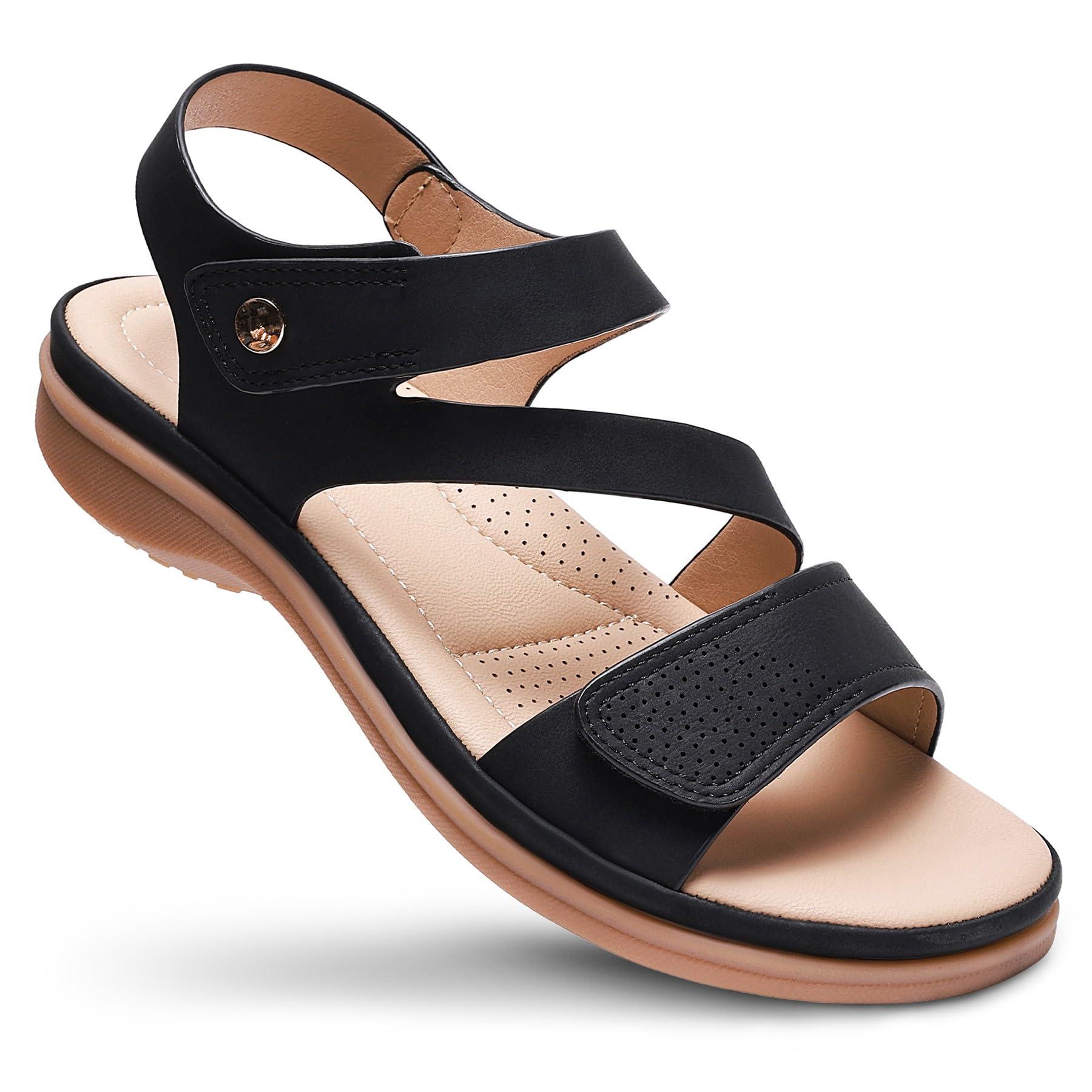 Littleplum Damen Sandalen Sommer Freizeit Frauen Arch Support Flache Sandalen