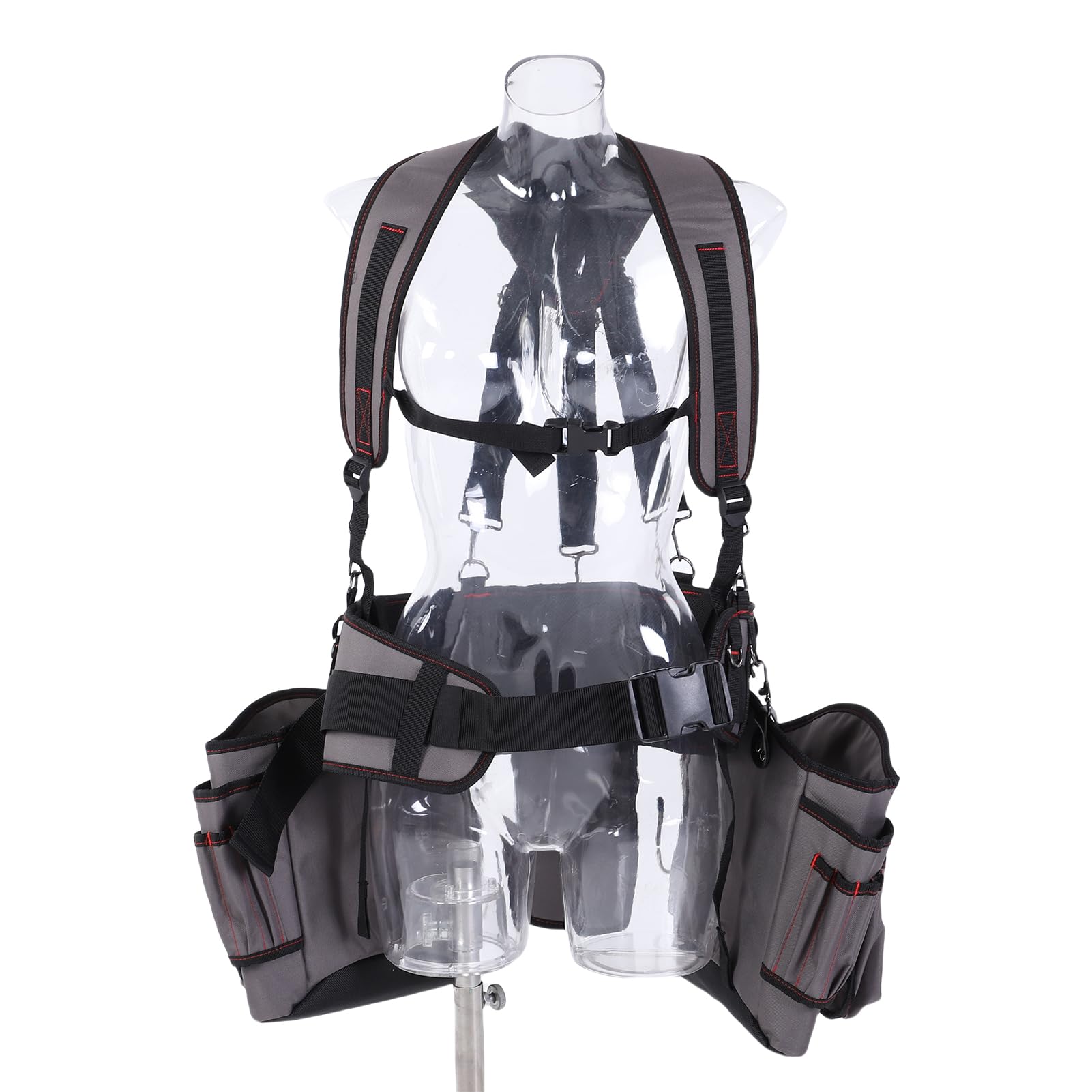 AMONIDA Pochette de Ceinture à Outils Magnétique Réglable pour électricien Charpentier |Confortable et Respirant, Résistant, Tissu Oxford, Connexion à 4 Points, Sac de Ceinture de Travail pour la