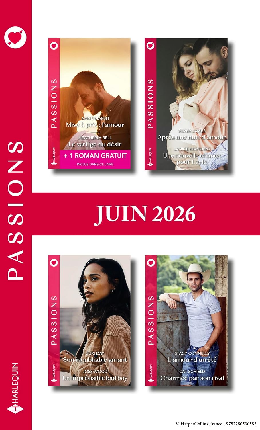 Pack mensuel Passions - 8 romans + 1 titre gratuit (Juin 2026) (French Edition)