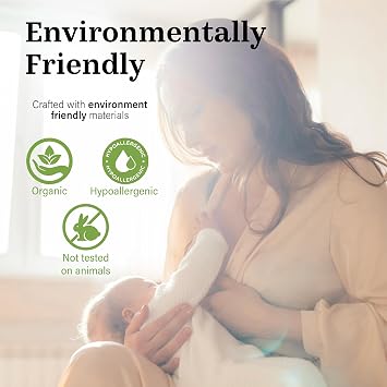 Reusable Non-Slip Nursing Pads, 14 Washable Organic Cotton Breast Pads, Ultra Absorbent & Leakproof, Soft, Thin & Discreet, Comfortable for Sensitive Skin, Postpartum Essential