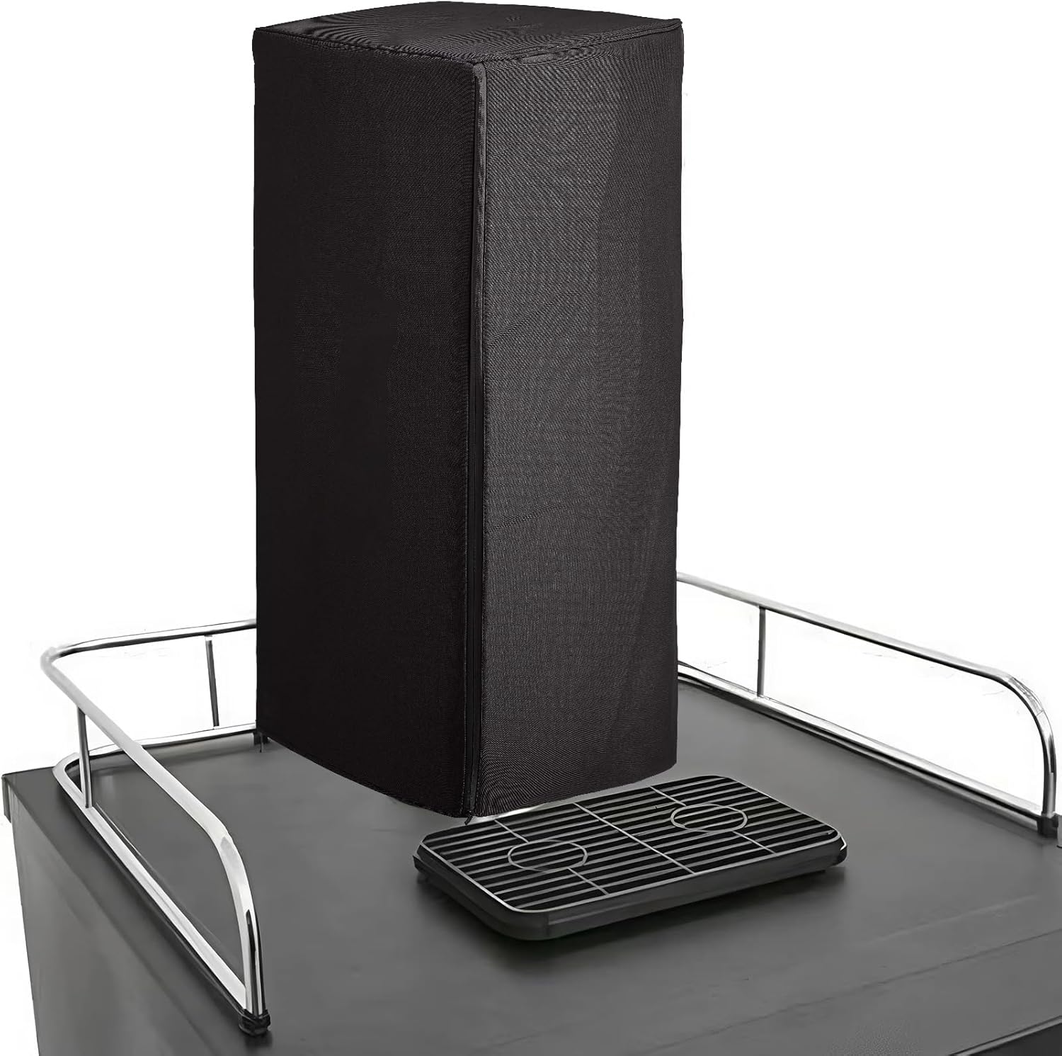 Kegerator Beer Tower Cover, Single or Double Tap Draft Tower Dust Cover, Waterproof, Tear-Resistant, Durable 600D (18*6.5*10, Black)