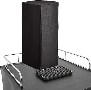 Kegerator Beer Tower Cover, Single or Double Tap Draft Tower Dust Cover, Waterproof, Tear-Resistant, Durable 600D (18*6.5*10, Black)